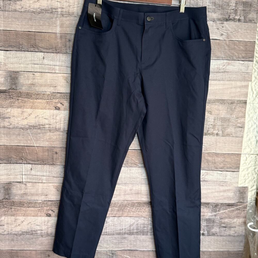 Public Rec Workday Pants 2.0 Mens 38x32 Blue 5 Pocket Tech Performance NEW